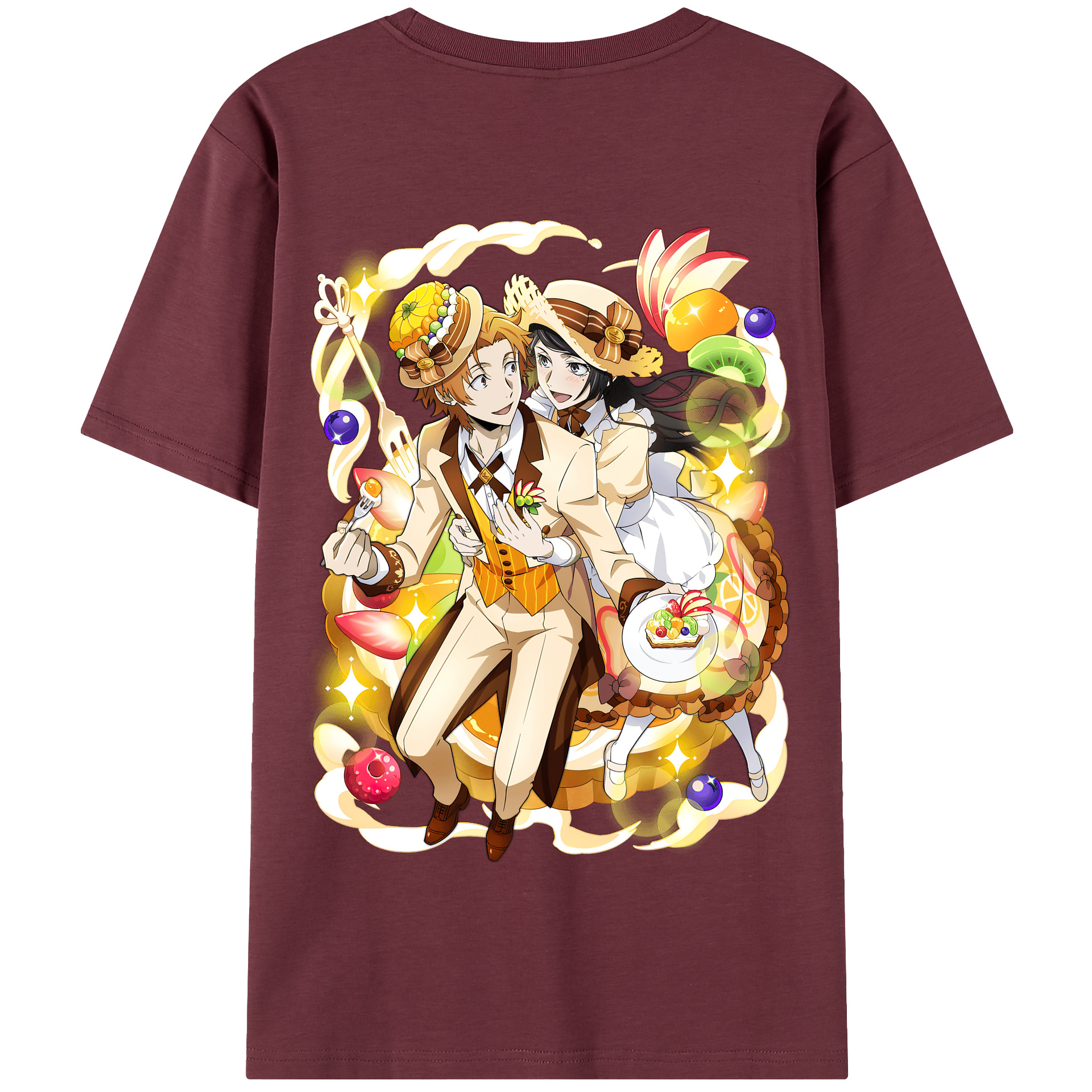 （画像用） 文豪ストレイドッグス Bungo Stray Dogs 綿100％半袖Tシャツ（背面プリント）